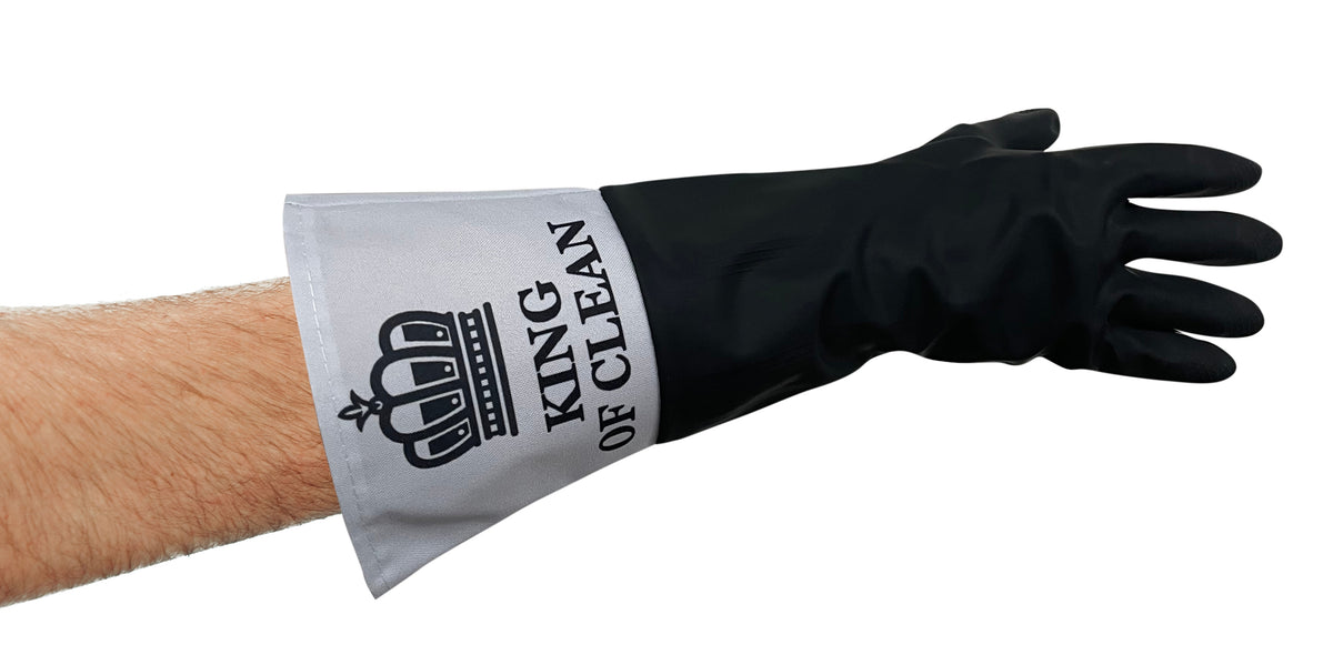 👑 King of Clean Washing Up Latex Gloves – Funny Manly Dishwashing Kitchen Gift