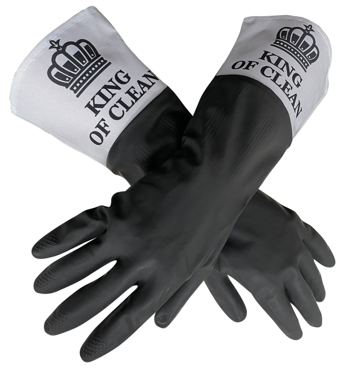 👑 King of Clean Washing Up Latex Gloves – Funny Manly Dishwashing Kitchen Gift