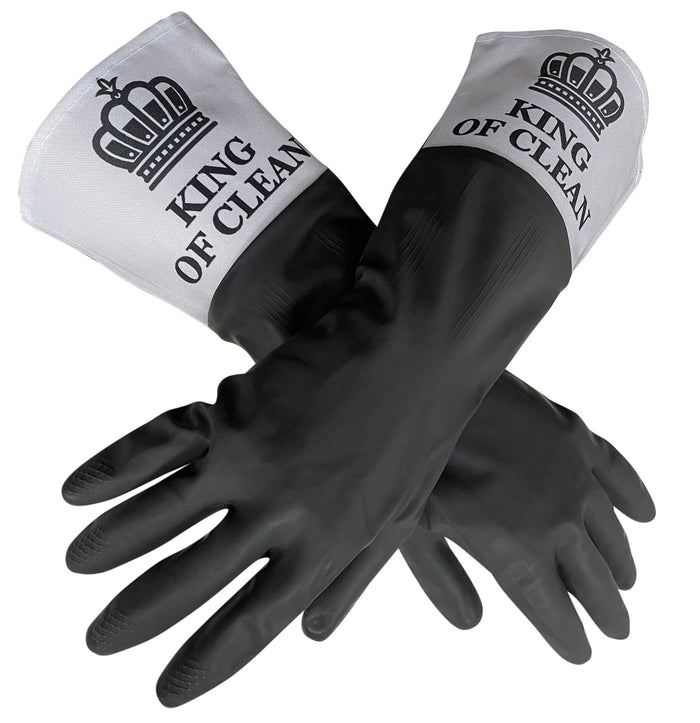 👑 King of Clean Washing Up Latex Gloves – Funny Manly Dishwashing Kitchen Gift