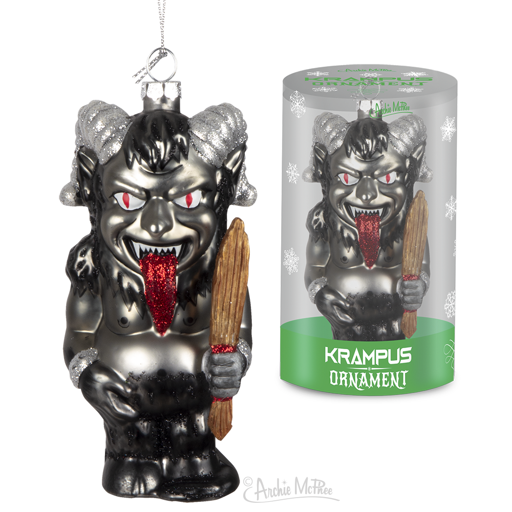 Krampus Ornament - Evil Anti-Santa Claus Art Hand-Blown Glass ® Archie McPhee