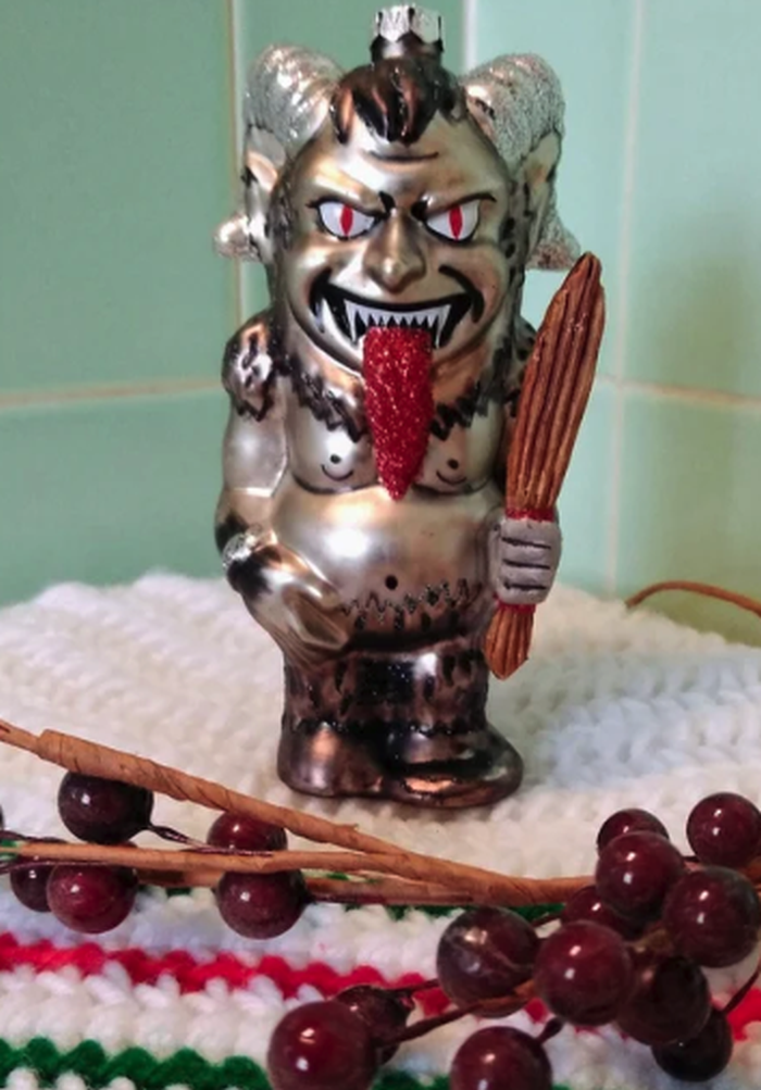 Krampus Ornament - Evil Anti-Santa Claus Art Hand-Blown Glass ® Archie McPhee