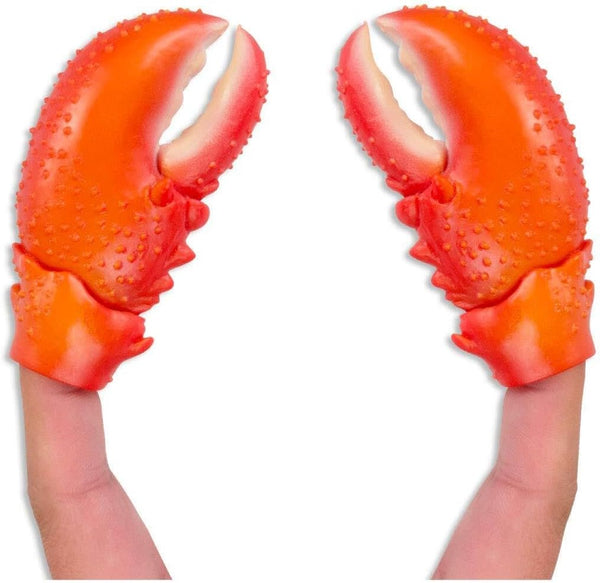 Finger Lobster Claws (Set of 2) Funny Hand Puppet Play Toys - Archie McPhee