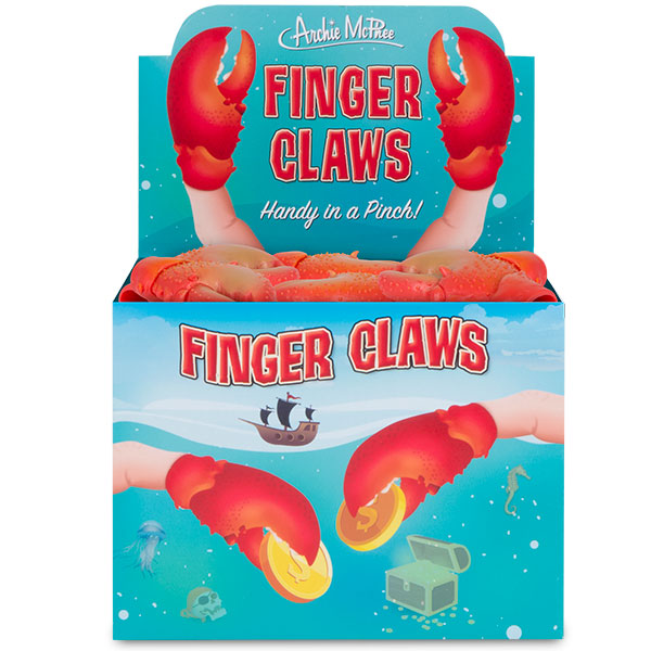 Finger Lobster Claws (Set of 2) Funny Hand Puppet Play Toys - Archie McPhee