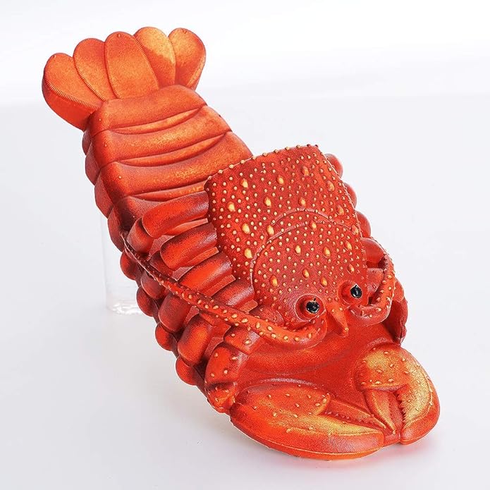 Lobster Sandal Slippers Loafer Beach Casual Shoes - Funny Gag Gift - LARGE