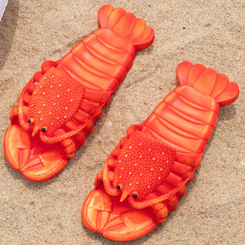 Lobster Sandal Slippers Loafer Beach Casual Shoes - Funny Gag Gift - LARGE