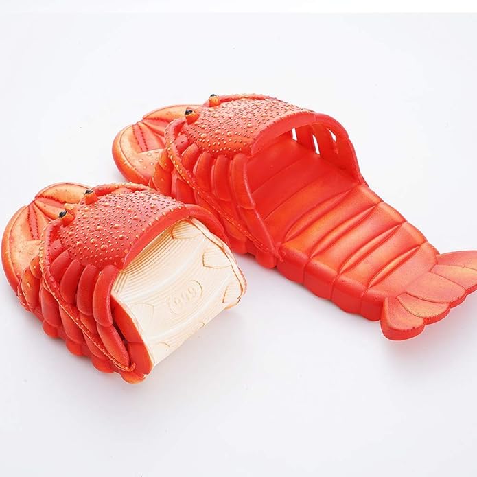 Lobster Sandal Slippers Loafer Beach Casual Shoes - Funny Gag Gift - LARGE