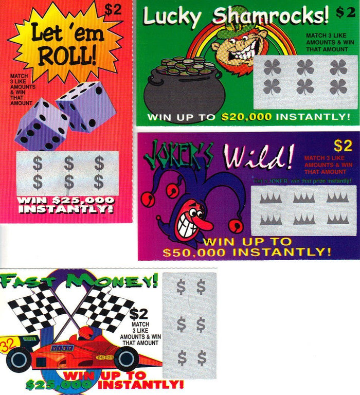 1000 Fake Lotto Tickets Prank Joke Lottery -  Funny Novelty Gag ~ wholesale set