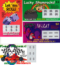 100 Fake Lotto Tickets Prank Joke Lottery - Funny Novelty Gag ~ wholesale