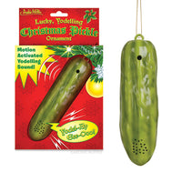 YODELLING Lucky Christmas Pickle Ornament - Musical Sounds - Archie McPhee