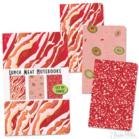 3PK Lunch Meat Notebook Journals School Kitchen Note Pad Set - Archie McPhee