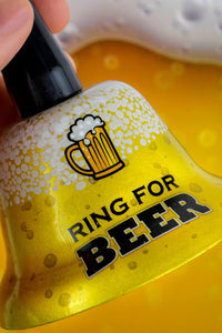 Golden " Ring for BEER " Hand Bell - Gag Joke Bar Pub Office Desk Kitchen Room