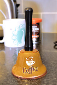 THE COFFEE Hand Bell - Fancy Espresso Kitchen Bar Pub Office Desk Room ~ NOUVEAU!