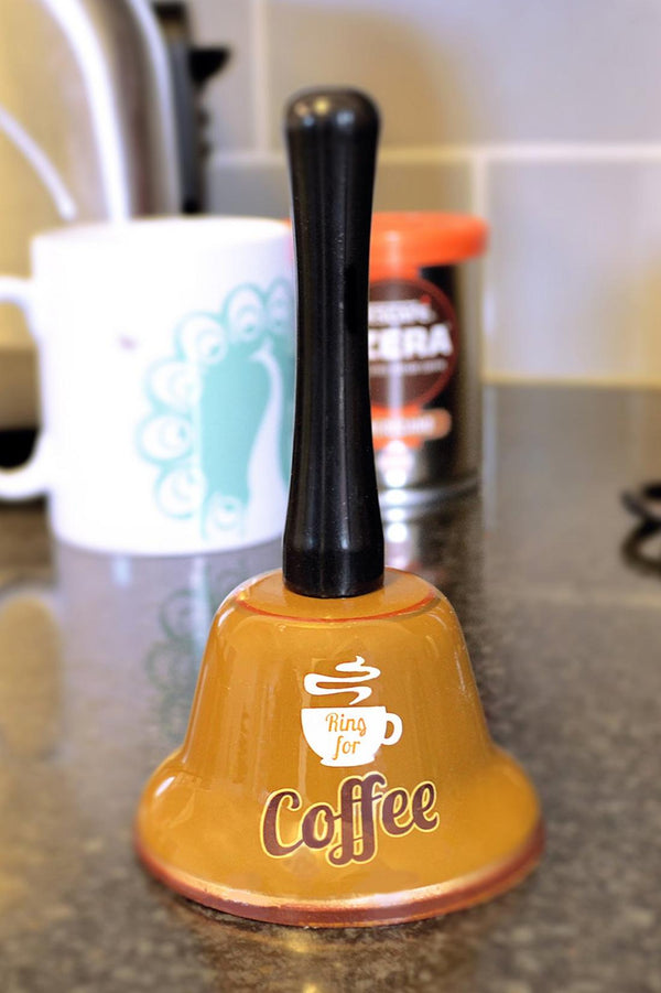 THE COFFEE Hand Bell - Fancy Espresso Kitchen Bar Pub Office Desk Room ~ NOUVEAU!