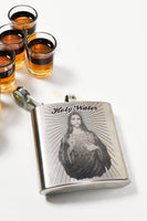 JESUS HOLY WATER Stainless Steel Hip Flask 6oz - Drinking Gag Novelty Joke Gift