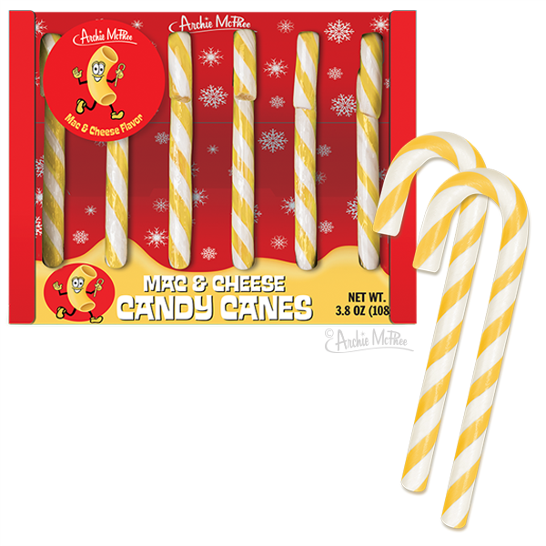 4 BOX SET Bacon Hot Dog Mac & Cheese Gravy Flavored Candy Canes - Archie McPhee