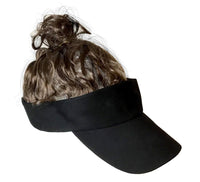 Man Bun Sun Visor Hat - Hair Costume Prop Cap -  The Original Billy-Bob