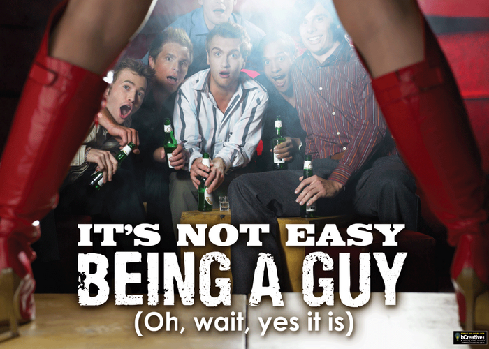 "It's Not Easy Being A Guy" Funny Fridge Magnet - 3.5" x 2.5" Made in USA