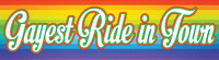 "Gayest Ride In Town" Funny Prank Magnetic Bumper Car Magnet - Made in the USA