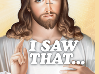 I SAW THAT.... Jesus Fridge Magnet Kitchen Home Decor - 3.5" x 2.5" Made in USA