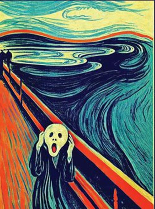 The Scream Painting Fridge Magnet Kitchen Home Decor - 3.5" x 2.5" Made in USA