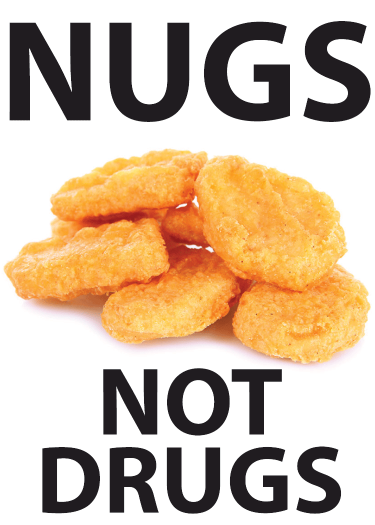 NUGS NOT DRUGS Fridge Magnet Kitchen Home Decor - 3.5" x 2.5" Made in USA