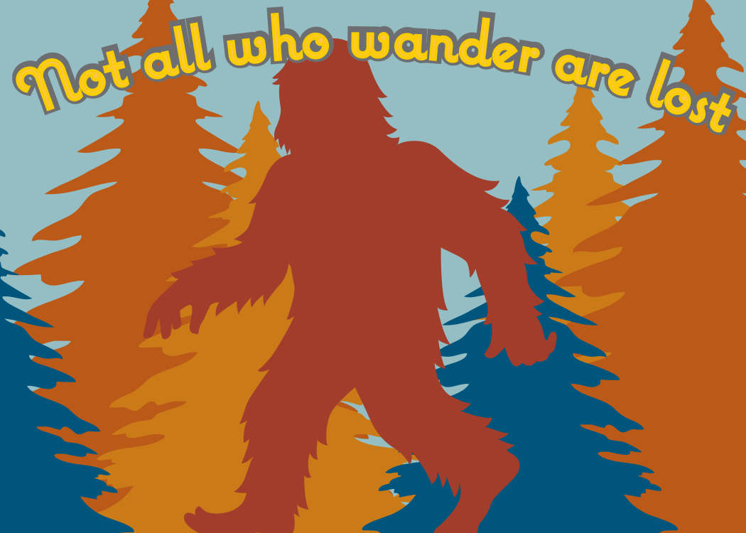 Bigfoot Sasquatch Lost Fridge Magnet Kitchen Decor - 3.5" x 2.5" Made in USA