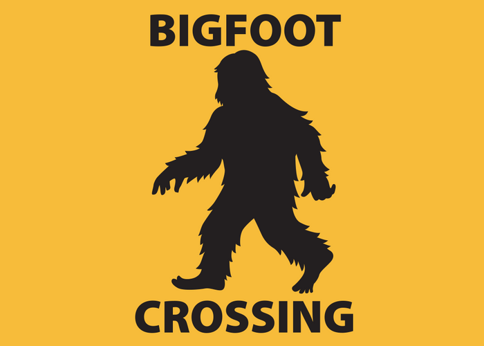 Bigfoot Crossing Fridge Magnet Home Kitchen Decor - 3.5" x 2.5" Made in USA