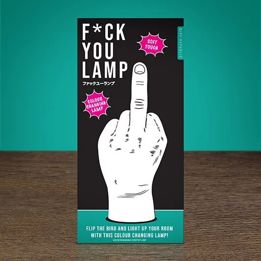 🖕 F* You Lamp – Funny Middle Finger Light Colour-Changing LED, USB Rechargeable