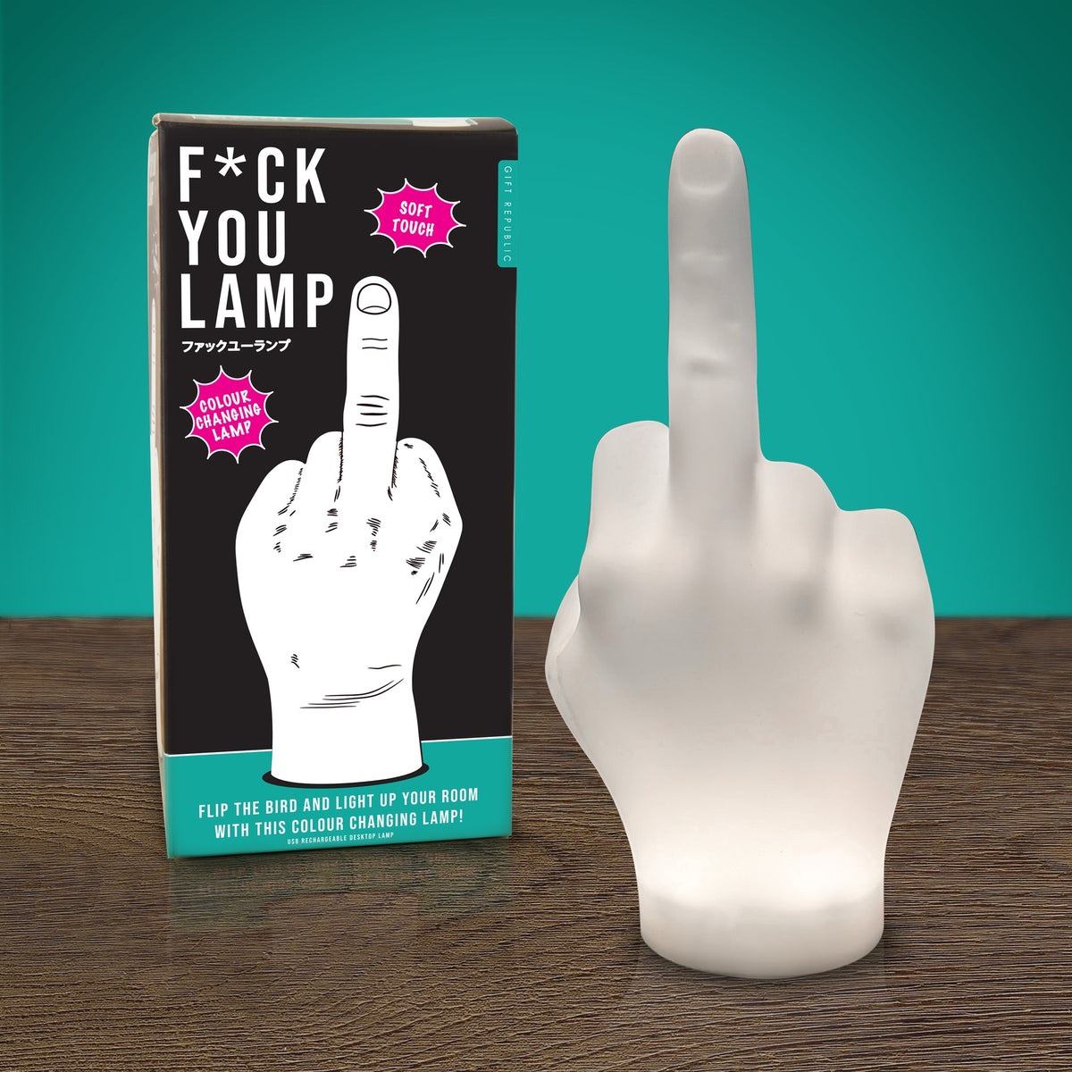 🖕 F* You Lamp – Funny Middle Finger Light Colour-Changing LED, USB Rechargeable