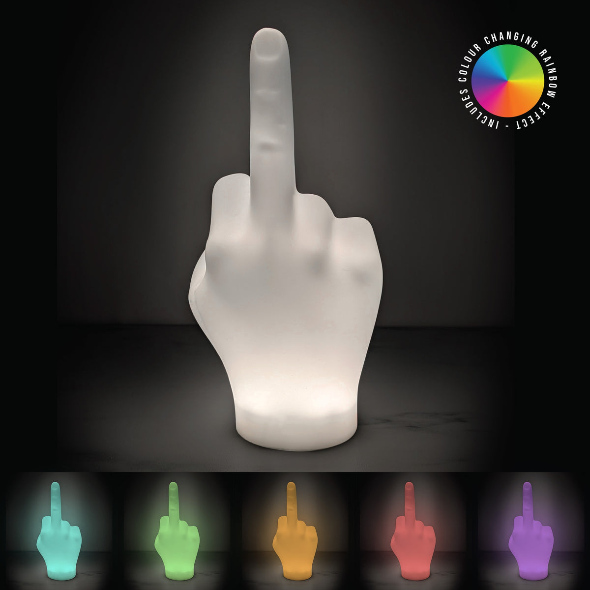 🖕 F* You Lamp – Funny Middle Finger Light Colour-Changing LED, USB Rechargeable