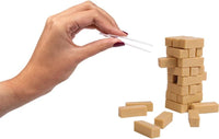 🧱 Mini Topple Tower Game With Tweezers 🎯 Tiny Block Stacking Travel Challenge
