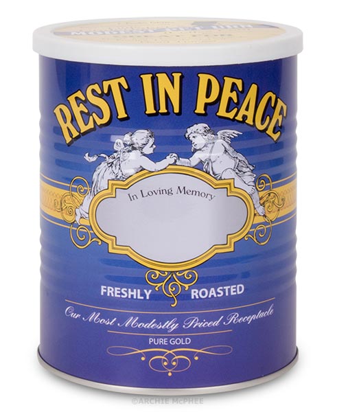 MODEST PET URN - Rest in Peace Funeral Service in a Can! -  Archie McPhee