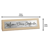 ❤️ Mom "CHAOS" Wooden Desk Sign 👩‍ Home Office Humor Mother’s Day Funny Gift 🎁