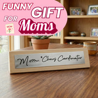 ❤️ Mom "CHAOS" Wooden Desk Sign 👩‍ Home Office Humor Mother’s Day Funny Gift 🎁