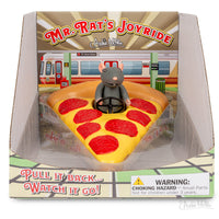 Mr. Rat's Joyride: Funny Pepperoni-Powered Pizza Car Pull Back Toy Archie McPhee