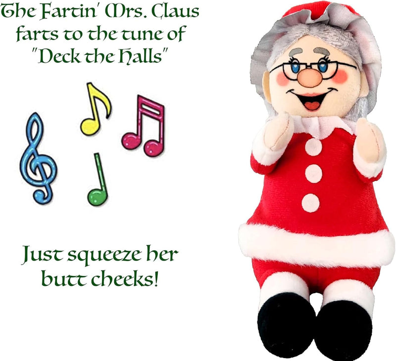 Farting Mrs. Santa Claus Ornament – Funny Christmas Gag Gift, Stocking Stuffer