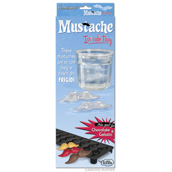 Introducing the Mustache Ice Cube Tray by Archie McPhee, your ultimate companion for a mustache-themed party. This versatile tray not only makes quirky ice cubes to cool your beverages but also serves as a playful mold for chocolate and gelatin. Perfect for infusing fun into any gathering!