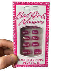 20-Piece Bad Girls Press-On Nails Set – Naughty Adult Novelty Gift for Women