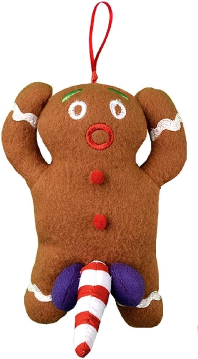 🍪 Naughty Talking Gingerbread Man Ornament 🎄 Dirty Adult Holiday Gag Gift 🎁