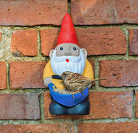 Naughty Garden Gnome Bird Feeder: Nibble my bits! - Cute Gift