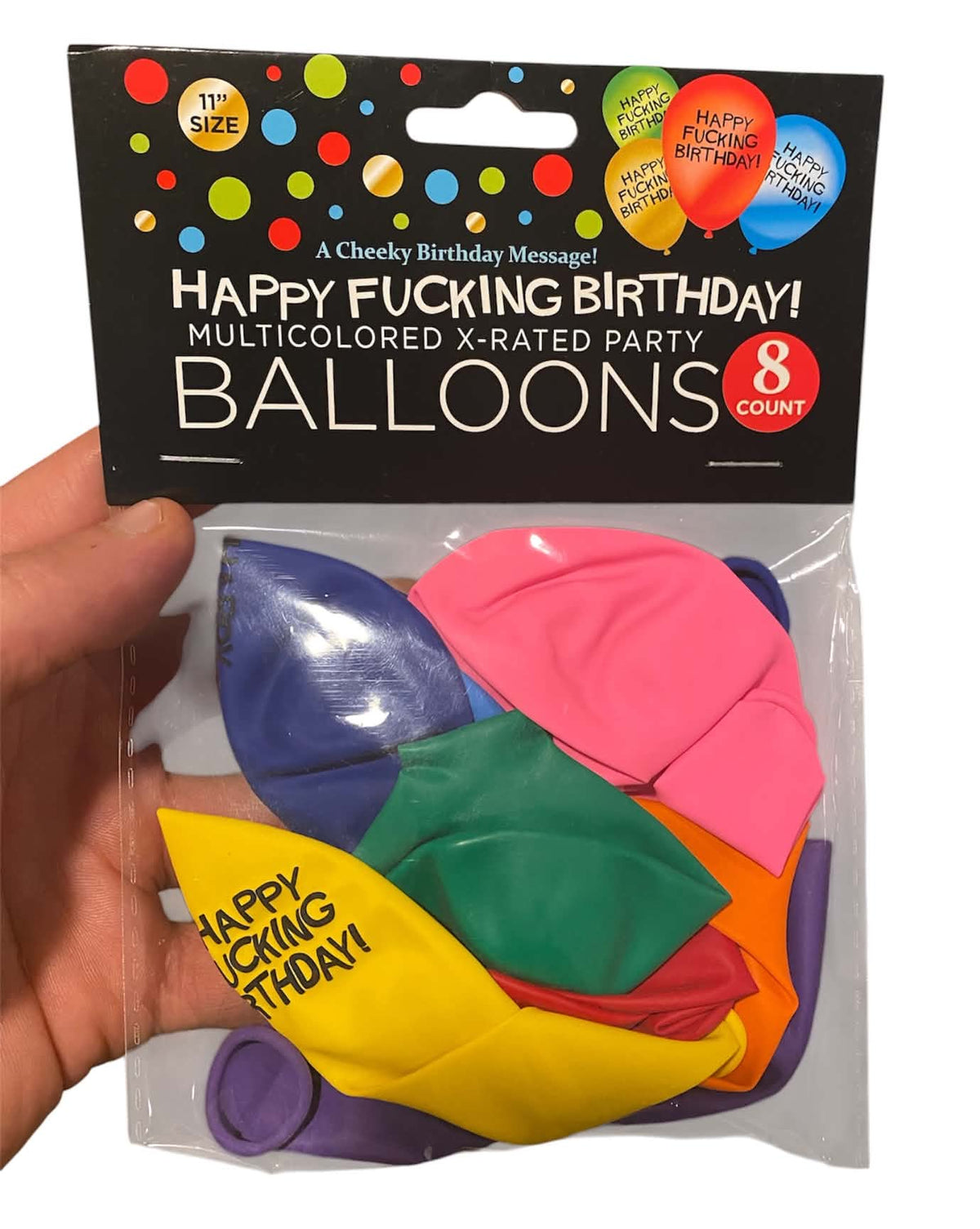 8pk 🎈 Happy FU#%ING Birthday Party Balloons Funny Adult Gag Naughty Birthday LOL 🎈😂