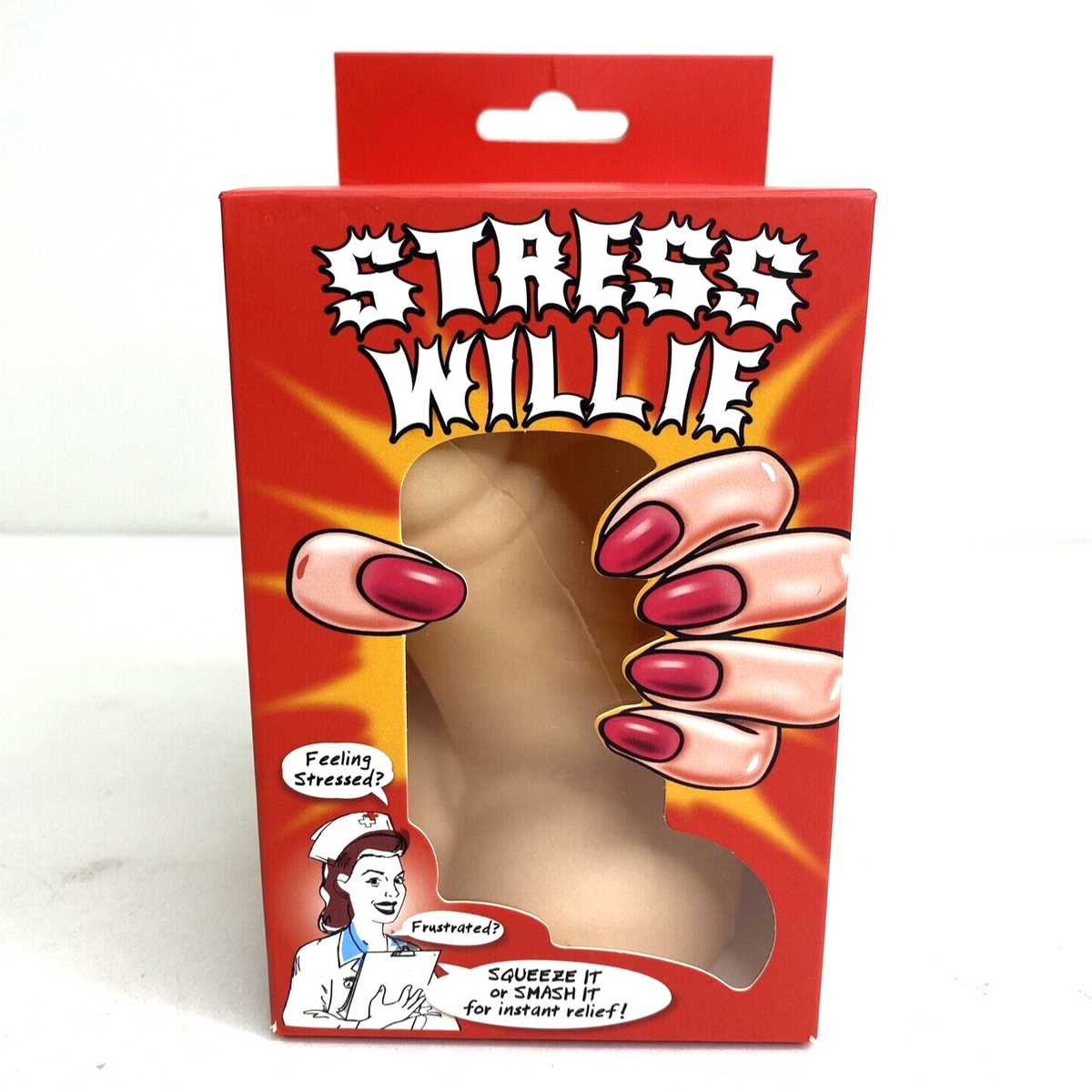 STRESS WILLIE - Squeeze Squeezable Pecker Relief Adult Novelty Joke Toy Gift