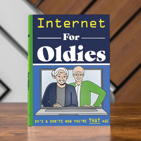 Internet for Oldies - Over the Hill Hardcover Book - Funny Senior Gag Joke Gift