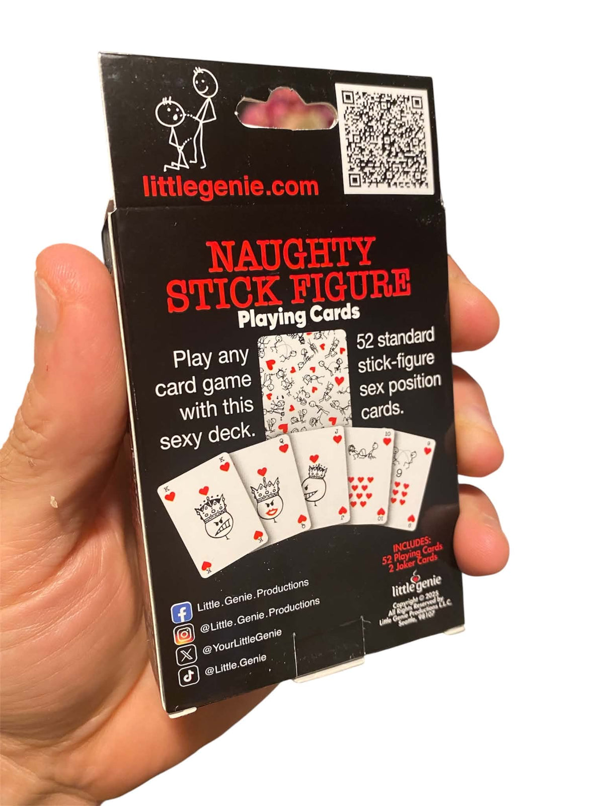 🔥 Naughty Stick Figure Playing Deck of Cards - Adult Funny Gag Gift Party Humor