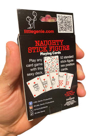 🔥 Naughty Stick Figure Playing Deck of Cards - Adult Funny Gag Gift Party Humor