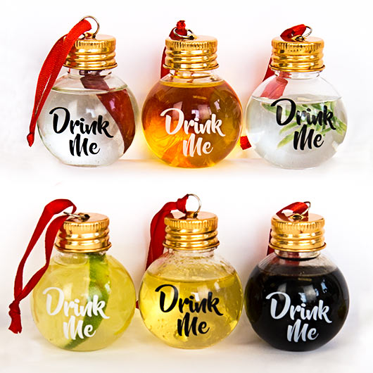 Festive Boozeballs - 6PK Christmas Ornament Shot Glass Party Decorations