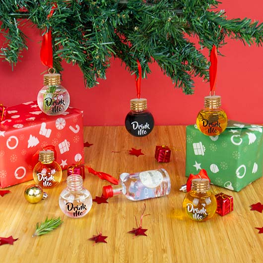 Festive Boozeballs - 6PK Christmas Ornament Shot Glass Party Decorations