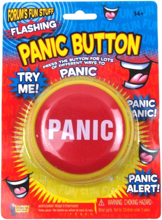 Funny Panic Button Practical Joke Alarm Office Desk Prank Novelty Gag Gift