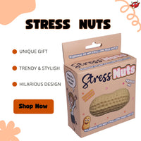 Share 🥜 Stress Nuts Squishy Peanut Stress Ball Funny Gag Gift Office Desk Fidget Toy