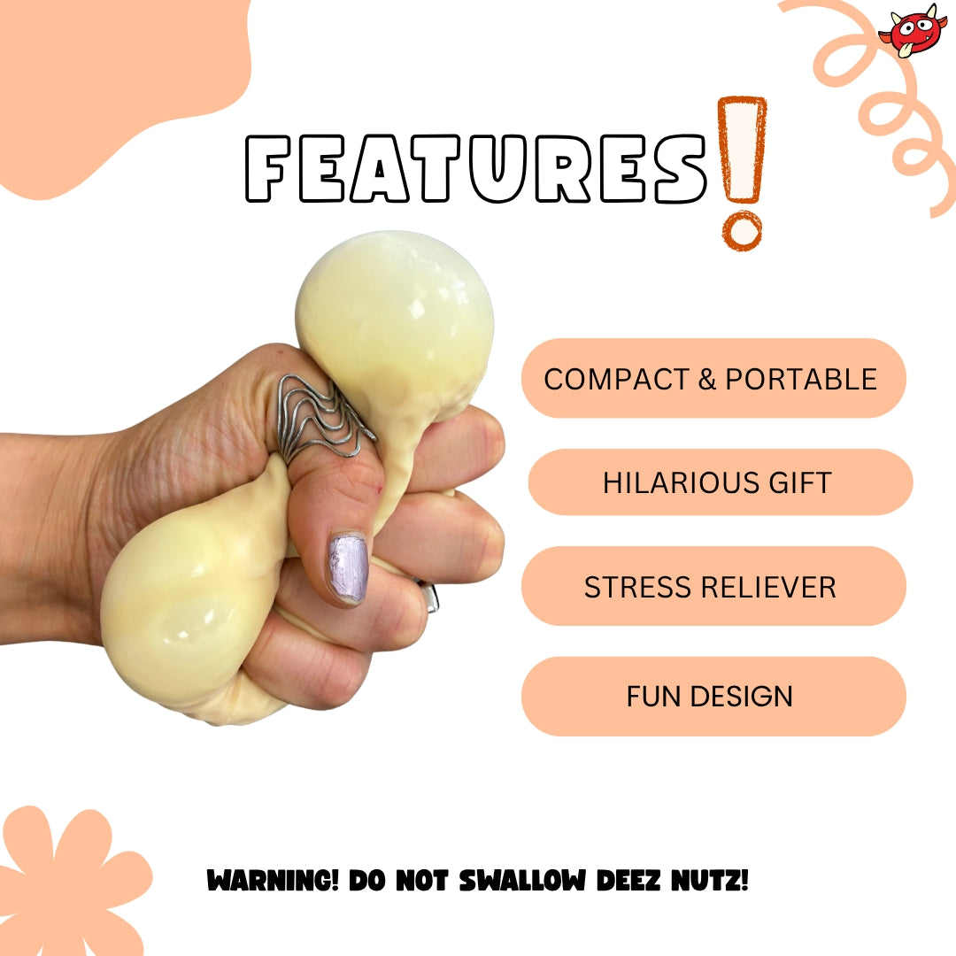 Share 🥜 Stress Nuts Squishy Peanut Stress Ball Funny Gag Gift Office Desk Fidget Toy